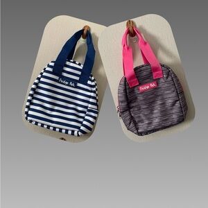 Fridge Pak Striped and Gray Lunch Bags